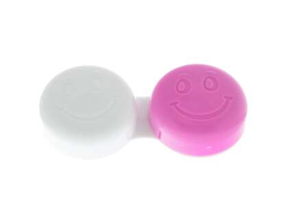 Produktbild für "Kontaktlinsenbehälter Smiley rosa"