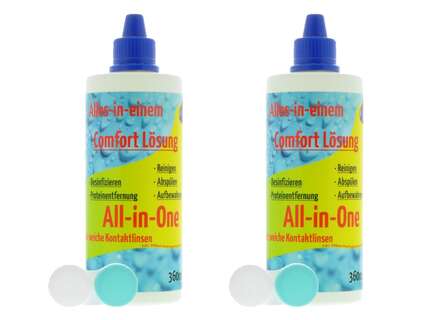 Produktbild für "feel free Comfort 2x 360ml All-In-One Kontaktlinsen Pflegemittel 2B"