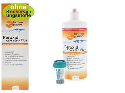 Produktbild für "feel free Peroxid one step Plus NEU 1x 360ml Kontaktlinsen Pflegemittel"