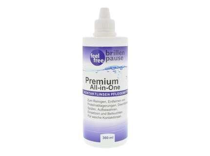 Produktbild für "feel free Premium 1x 360ml All-In-One Kontaktlinsen Pflegemittel"