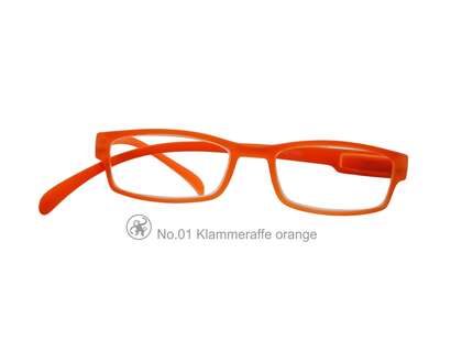 Produktbild für "Lesebrille No.01 Klammeraffe orange"