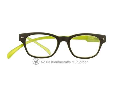 Produktbild für "Lesebrille No.03 Klammeraffe mud/green"