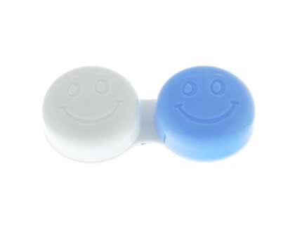 Produktbild für "Kontaktlinsenbehälter Smiley blau"