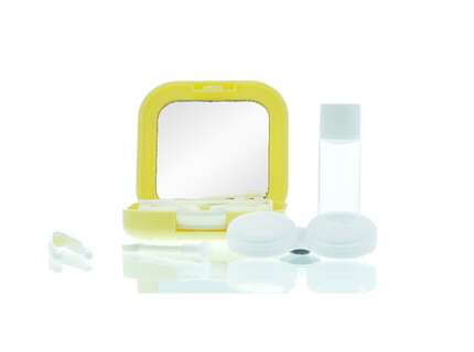 Produktbild für "Reiseetui Kontaktlinsenbox gelb"