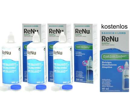 Produktbild für "ReNu MultiPlus 3x 360ml + 60ml - Fresh Lens Comfort Bausch&amp;Lomb"