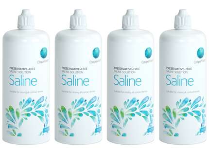 Produktbild für "Saline Kochsalzlösung Kontaktlinsen-Pflegemittel 4x 360ml Coope"