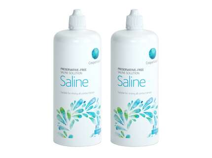 Produktbild für "Saline Kochsalzlösung Kontaktlinsen-Pflegemittel 2x 360ml Coope"