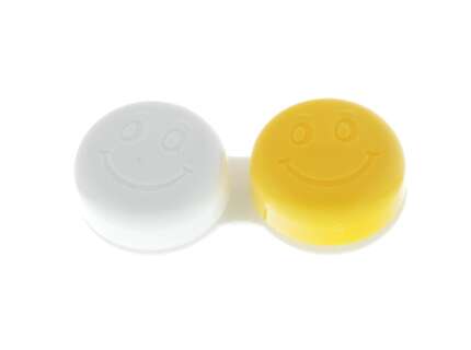 Produktbild für "Kontaktlinsenbehälter Smiley gelb"