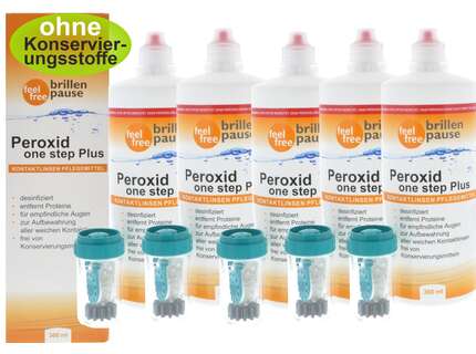 Produktbild für "Peroxid one step Plus 5x 360ml Kontaktlinsen Pflegemittel"