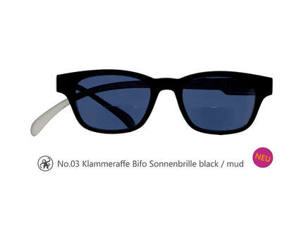 Produktbild für "Lesebrille No.03 Klammeraffe Sonnenbrille Bifokal black/mud"
