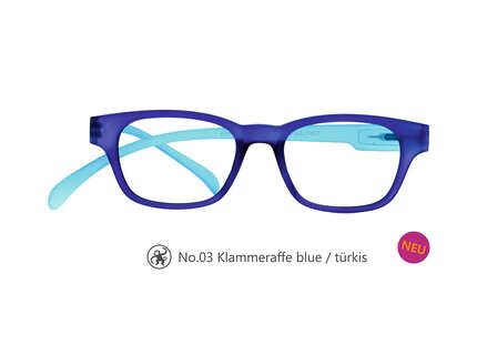 Produktbild für "Lesebrille No.03 Klammeraffe blue/türkis"