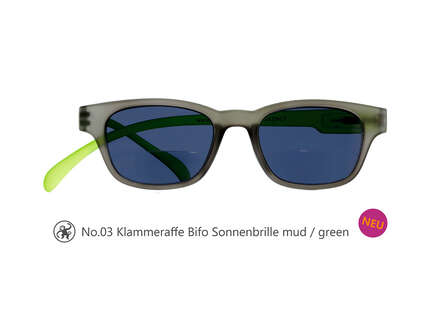 Produktbild für "Lesebrille No.03 Klammeraffe Sonnenbrille Bifokal mud/green"