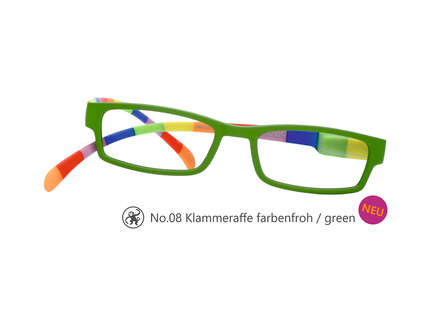 Produktbild für "Lesebrille No.08 Klammeraffe farbenfroh green"