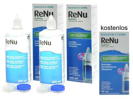 Produktbild für "Renu MultiPlus 2x 360ml +60ml - Fresh Lens Comfort Multipack Twin Box"
