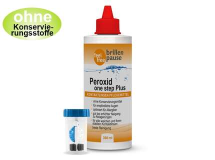 Produktbild für "Peroxid one step Plus 1x 360ml NEU Kontaktlinsen Pflegemittel"