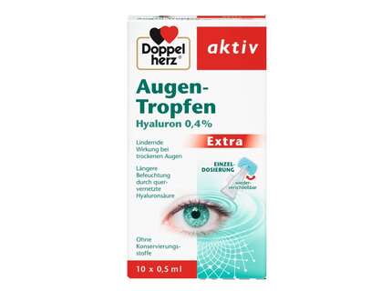 Produktbild für "Doppelherz Augen-Tropfen Hyaluron 0,4% EXTRA 10 x 0,5 ml"