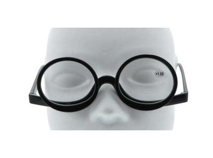 Produktbild für "Schminkbrille / Hilfe Make-Up schwarz mit 2 beweglichen Gläsern mit Stärken"