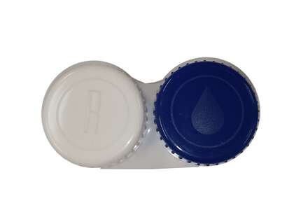 Produktbild für "Kontaktlinsen Aufbewahrungsbehälter dunkelblau weis"