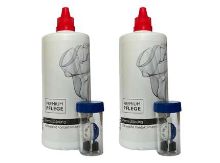 Produktbild für "Premium Pflege - Peroxid 2x 360ml Kontaktlinsen Pflegemittel"