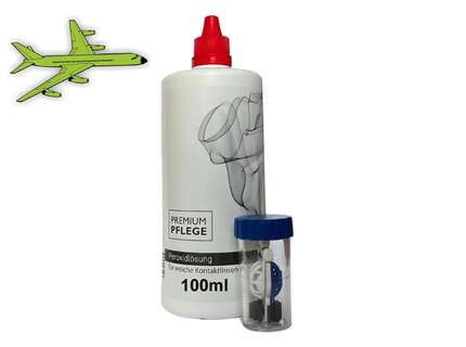 Produktbild für "Premium Pflege - Peroxid 100ml Flightpack Kontaktlinsen Pflegemittel"