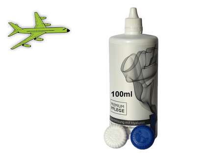 Produktbild für "Premium Pflege - Kombilösung mit Hyaluron 100ml Flightpack Kontaktlinsen"