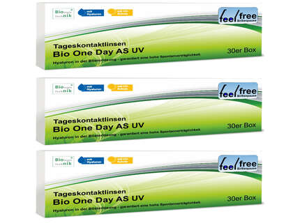 Produktbild für "Feel free Brillenpause bio One Day AS UV 90er Tageskontaktl"