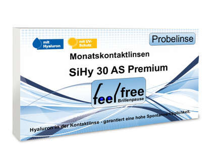 Produktbild für "Feel free Brillenpause SiHy Hyaluron AS Probekontaktlinse"