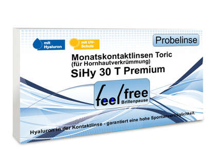 Produktbild für "Feel free Brillenpause SiHy Hyaluron Toric Probekontaktlinse"