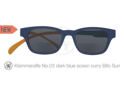 Produktbild für "Lesebrille No.03 Klammeraffe Sonnenbrille Bifokal dark blue/ocean/curry"