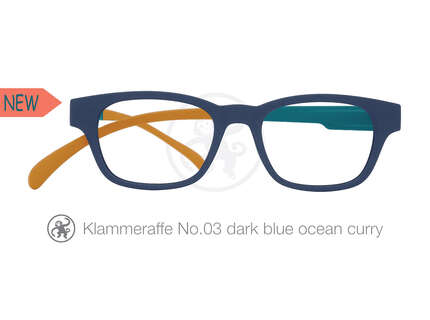 Produktbild für "Lesebrille No.03 Klammeraffe dark blue/ocean/curry"