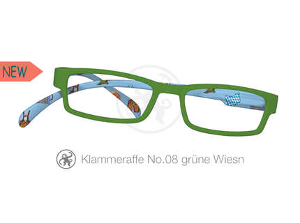 Produktbild für "Lesebrille No.08 Klammeraffe grüne  Wiesn"