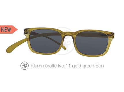 Produktbild für "Lesebrille No.11 Klammeraffe SUN gold green"