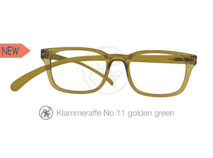 Produktbild für "Lesebrille No.11 Klammeraffe gold-green"