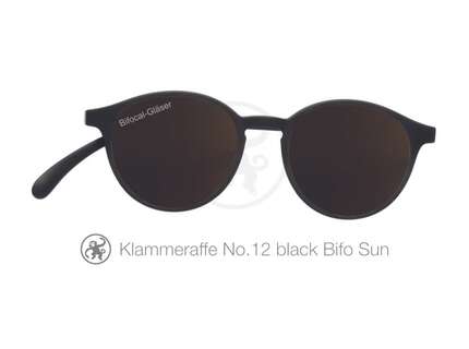 Produktbild für "Lesebrille No.12 Klammeraffe SUN Bifokal black"
