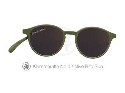 Produktbild für "Lesebrille No.12 Klammeraffe SUN Bifokal olive"