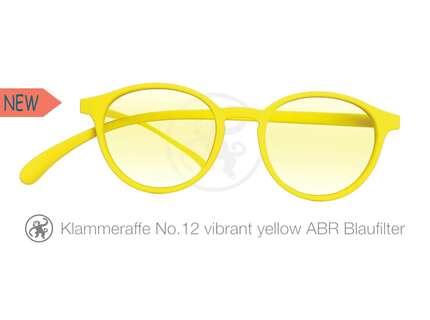 Produktbild für "Lesebrille No.12 Klammeraffe Blaufilter vibrant yellow"