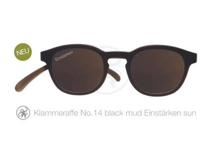 Produktbild für "Lesebrille No.14 Klammeraffe SUN black mud"