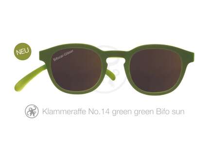 Produktbild für "Lesebrille No.14 Klammeraffe SUN Bifokal green"