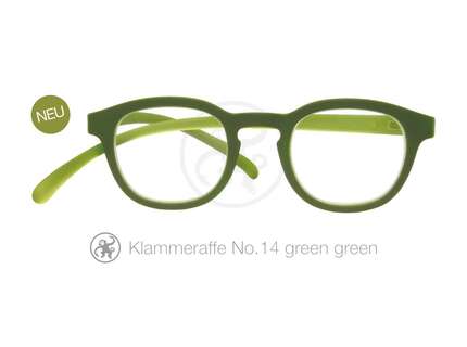 Produktbild für "Lesebrille No.14 Klammeraffe green"