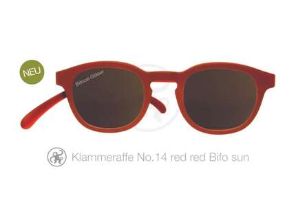 Produktbild für "Lesebrille No.14 Klammeraffe SUN Bifokal red"