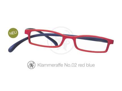 Produktbild für "Lesebrille No.02 Klammeraffe red/blue"