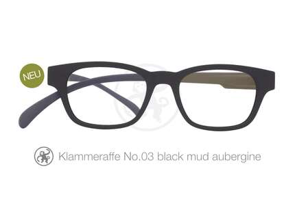 Produktbild für "Lesebrille No.03 Klammeraffe black/mud/aubergine"