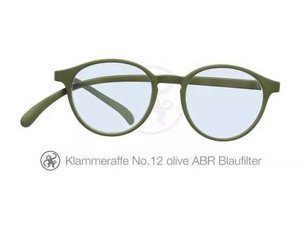 Produktbild für "Lesebrille No.12 Klammeraffe Blaufilter olive"