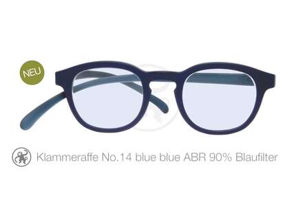 Produktbild für "Lesebrille No.14 Klammeraffe Blaufilter blue/blue"